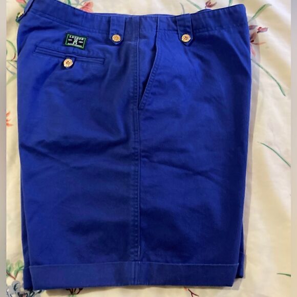 Lauren Ralph Lauren Cuffed Blue Short Size 14 Cotton 100% - Picture 3 of 6